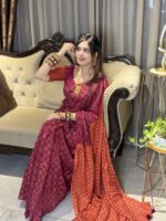 প্রিমিয়াম সিল্ক বাটিক শাড়ি – ঐতিহ্য ও আভিজাত্যের মিশ্রণ - Image 3