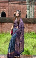 প্রিমিয়াম সিল্ক বাটিক শাড়ি – ঐতিহ্য ও আভিজাত্যের মিশ্রণ - Image 4