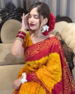 প্রিমিয়াম সিল্ক বাটিক শাড়ি – ঐতিহ্য ও আভিজাত্যের মিশ্রণ - Image 3